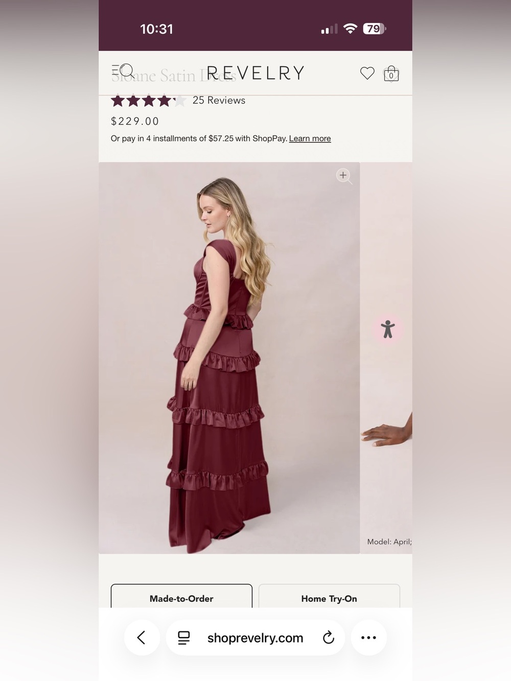 Revelry Sloan Satin Dress